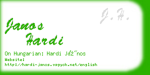 janos hardi business card